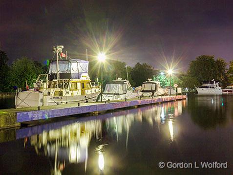 Boats At Night_25683,6.jpg - Photographed along the Rideau Canal Waterway at Smiths Falls, Ontario, Canada.
